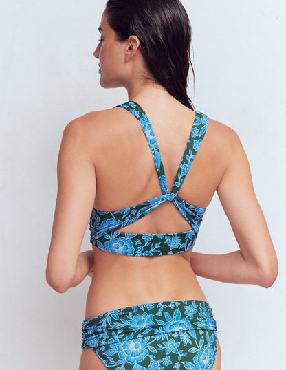 Mykonos Deep V Bikini Top-Dark Green, Paradise