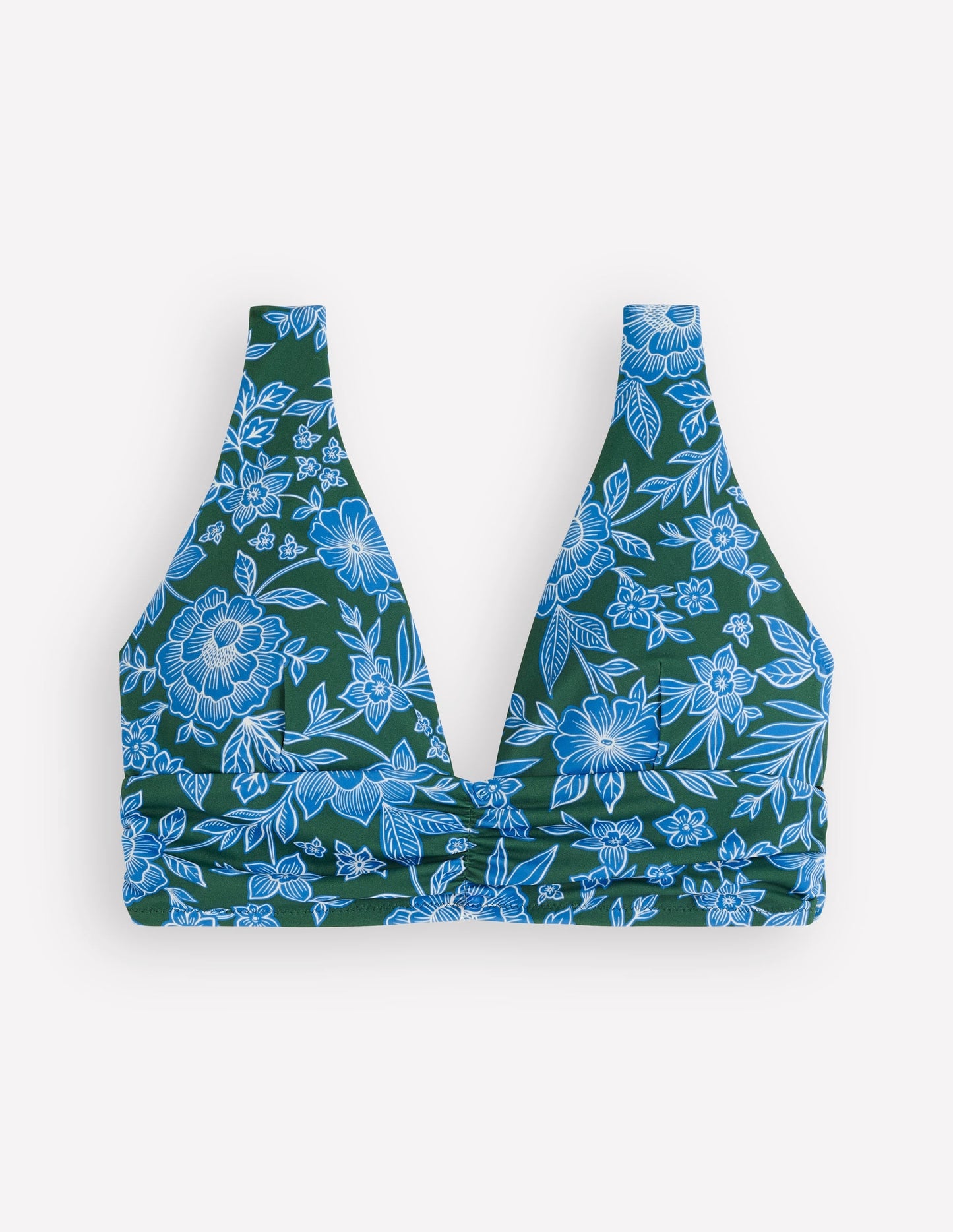 Mykonos Deep V Bikini Top-Dark Green, Paradise