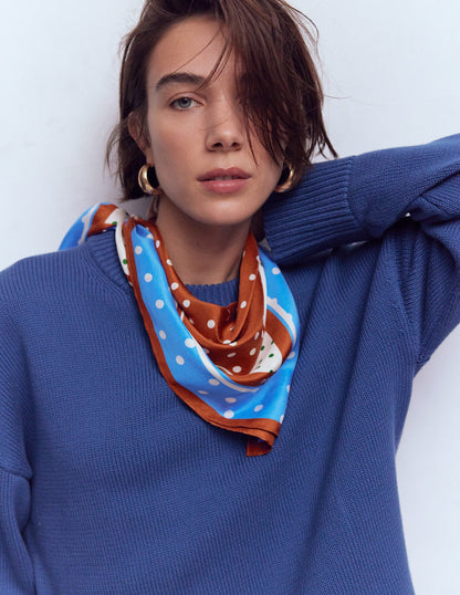 Elisabeth Silk Square Scarf-Multi, Painted Dot