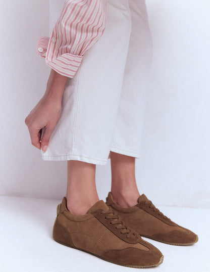 Delphine Slim Sole Trainers-Tan