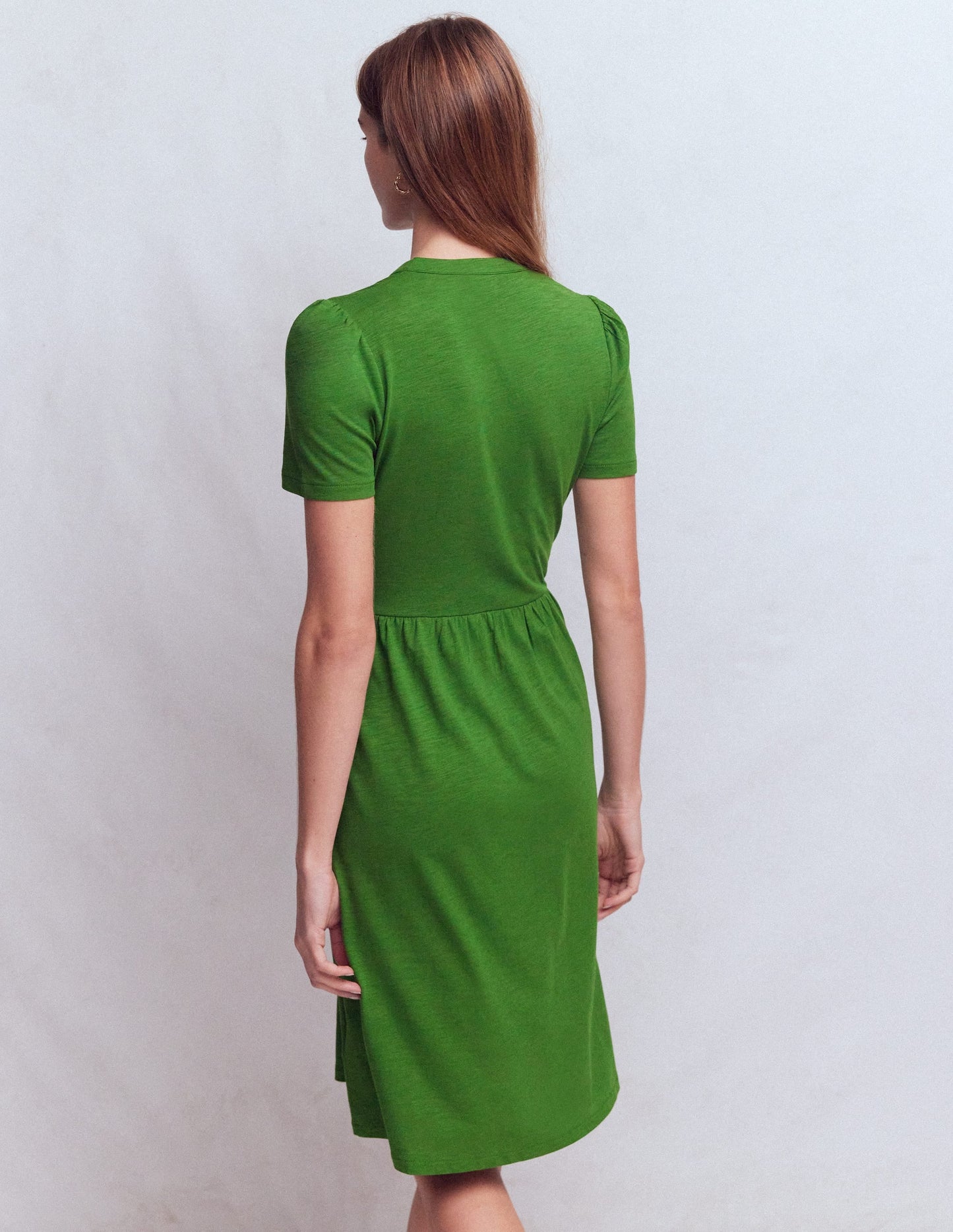 Naomi Short Sleeve Dress-Promenade Green