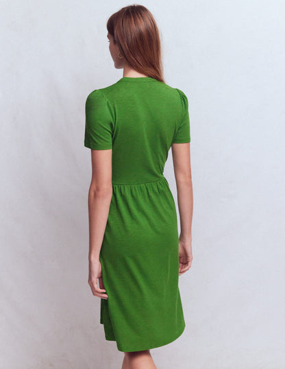 Naomi Short Sleeve Dress-Promenade Green