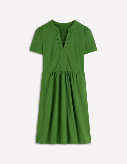 Naomi Short Sleeve Dress-Promenade Green