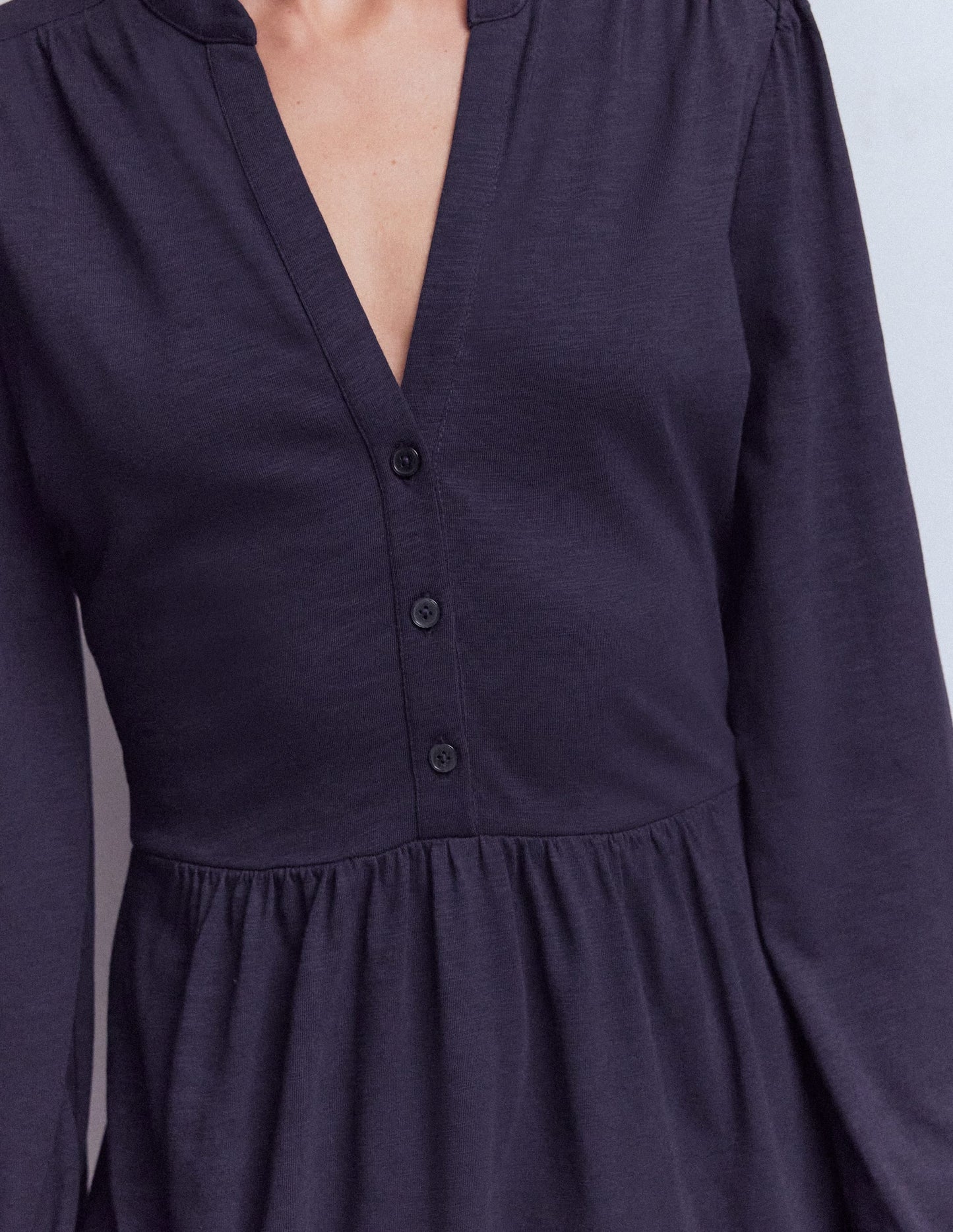 Amy Short Jersey Dress-Navy