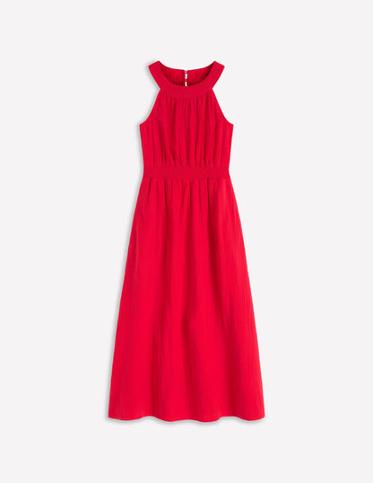 Daphne Double Cloth Dress-Salsa