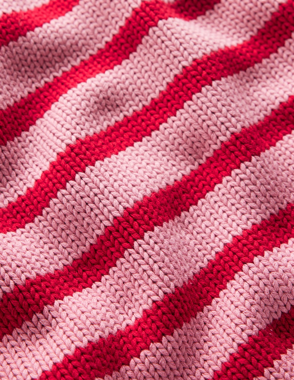 Lucy Chunky Cotton Sweater-Pink/ Red