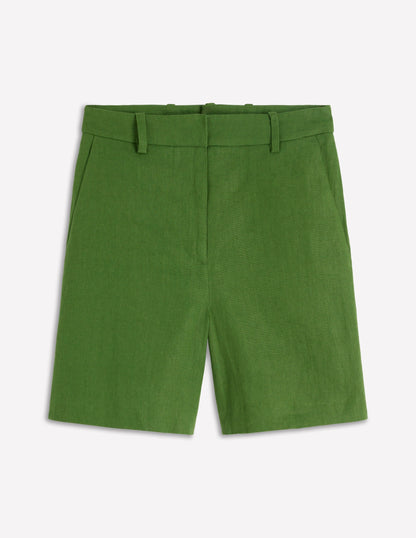 Belgravia Linen Shorts-Promenade Green