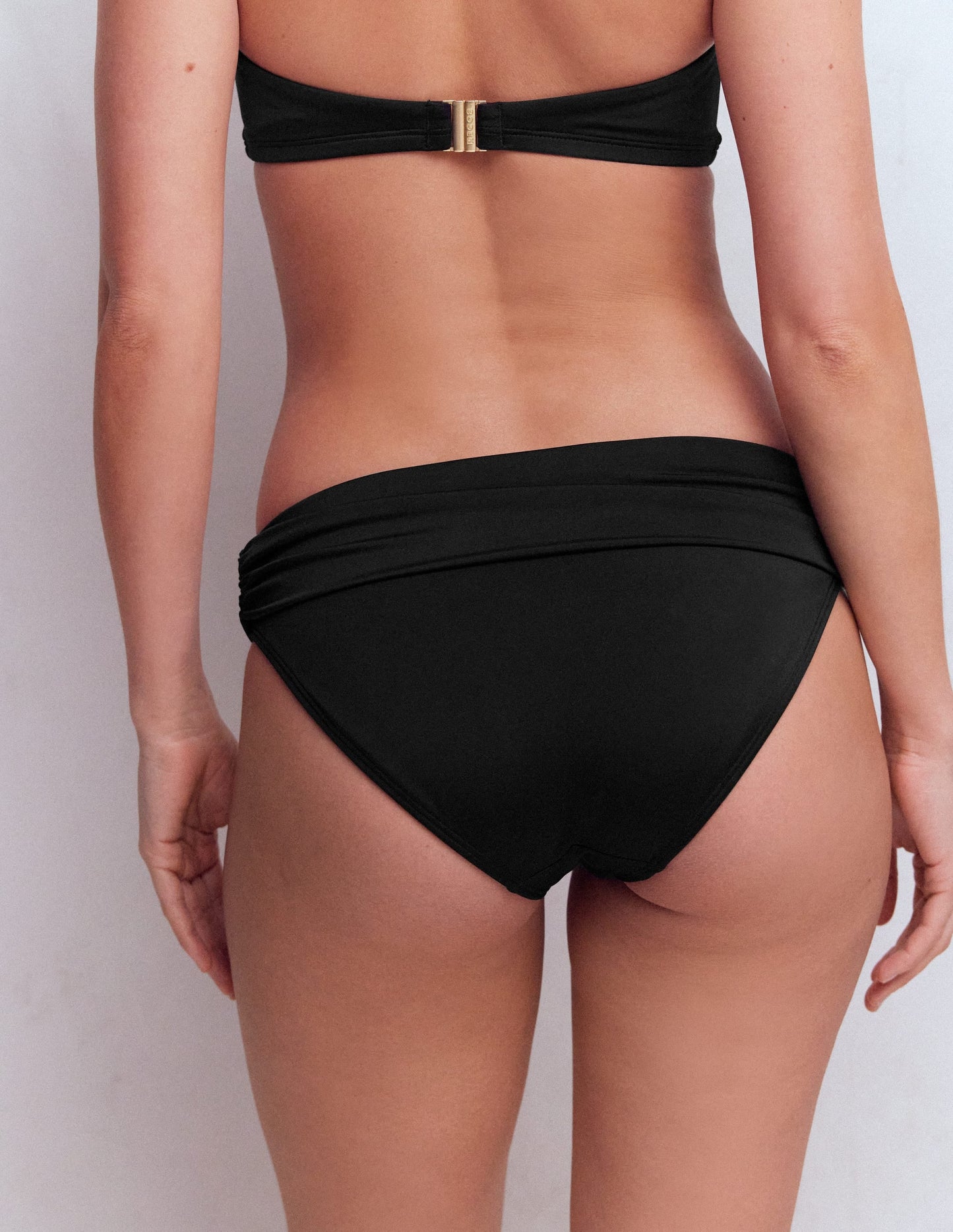 Classic Fold Bikini Bottoms-Black