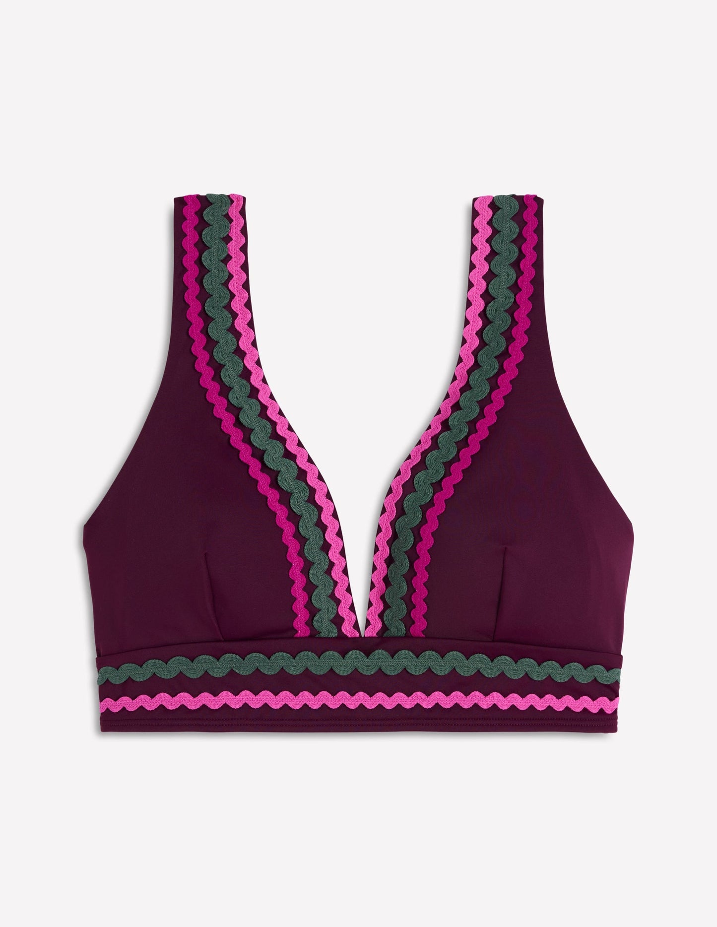 Porto V-neck Bikini Top-Chocberry