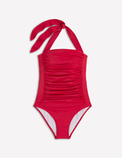 Kythira Ruched Swimsuit-Merida Red