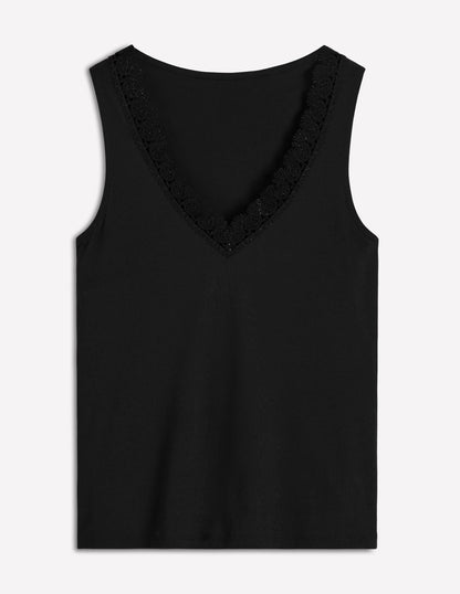 Supersoft V Neck Trim Vest-Black Beauty