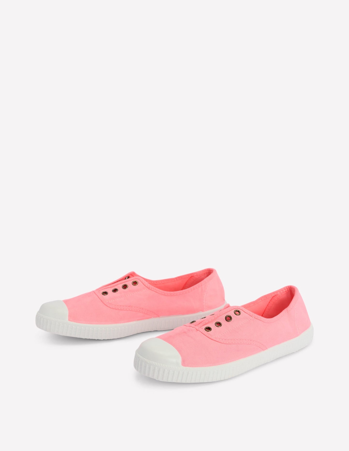 Laceless Canvas Plimsoll-Spring Blossom Pink