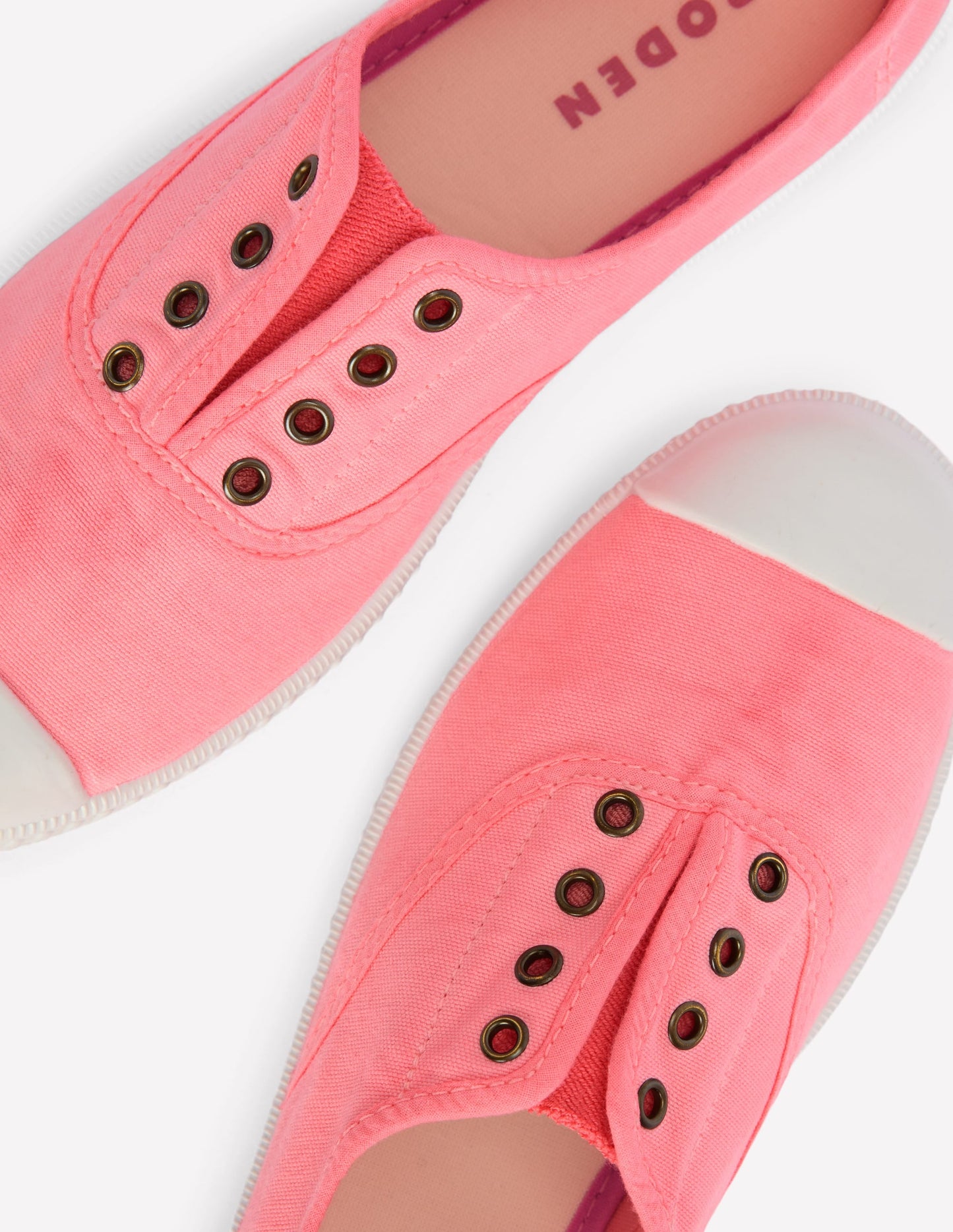 Laceless Canvas Plimsoll-Spring Blossom Pink