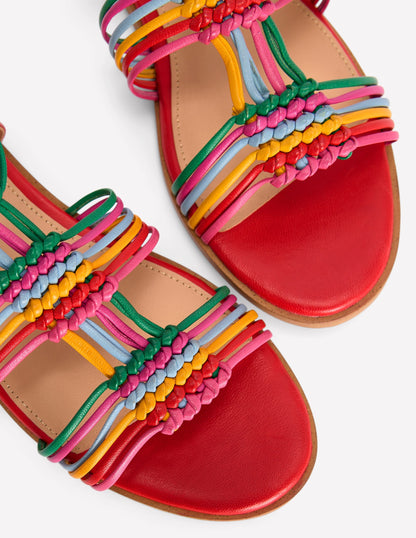 Multi Strap Knot Sandal-Multi