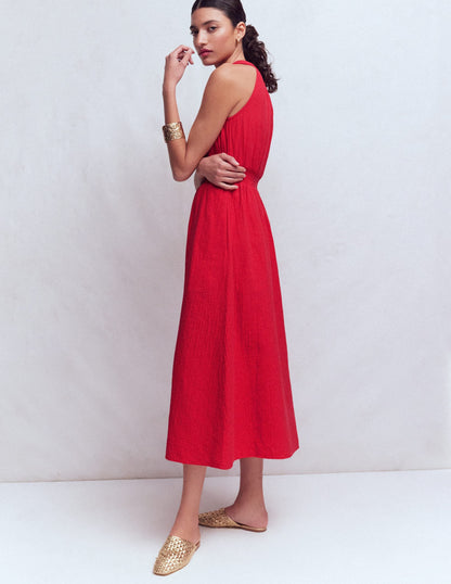 Daphne Double Cloth Dress-Salsa