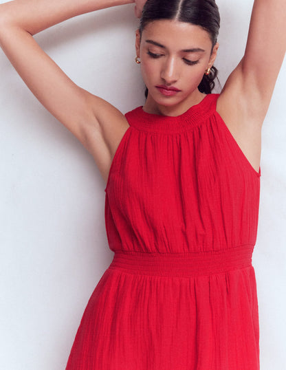 Daphne Double Cloth Dress-Salsa