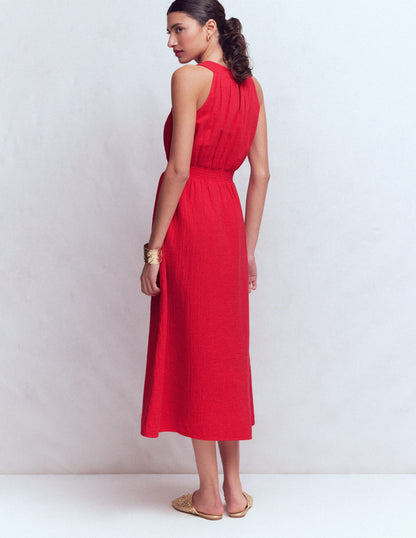 Daphne Double Cloth Dress-Salsa