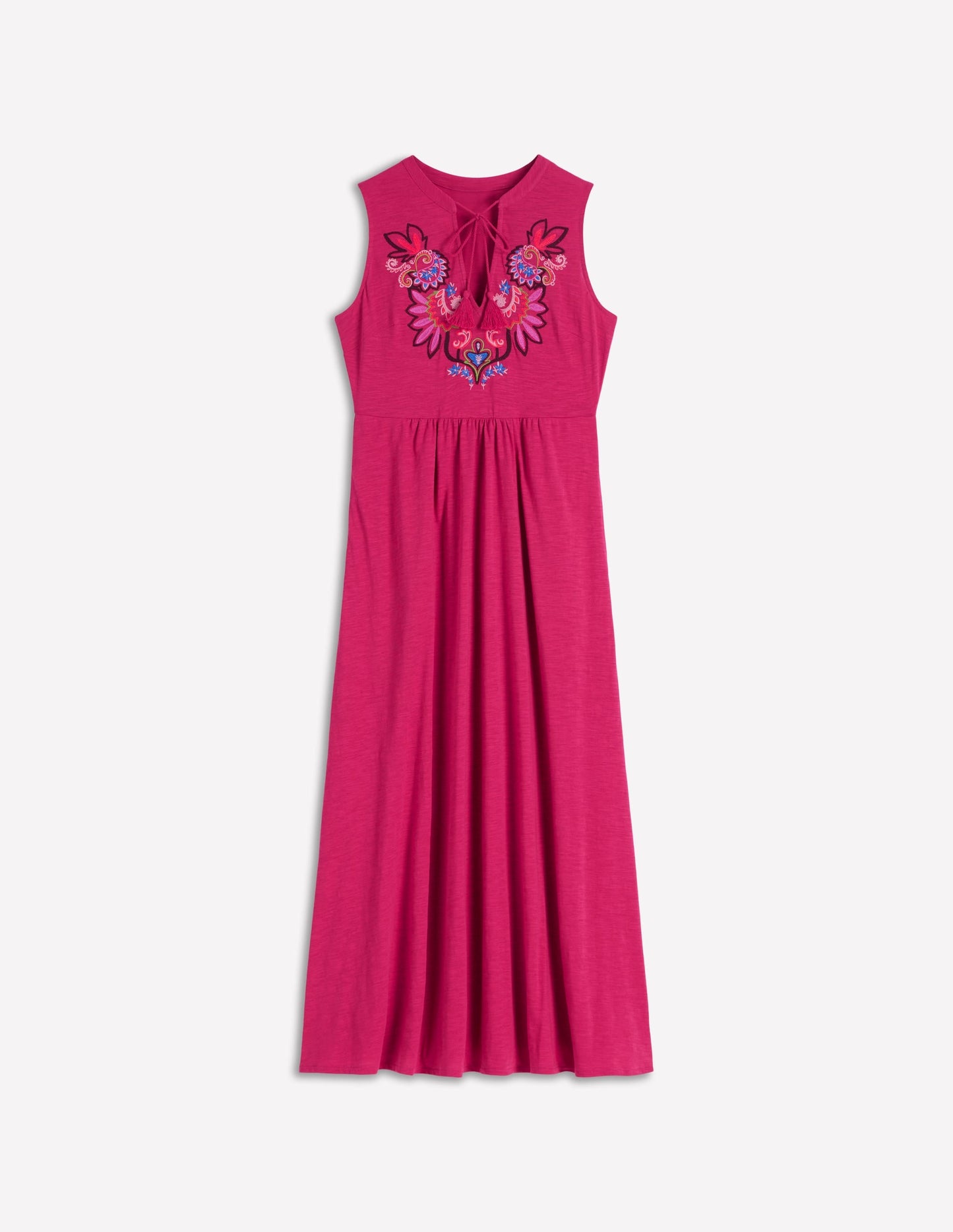 Notch Neck Jersey Maxi Dress-Granita