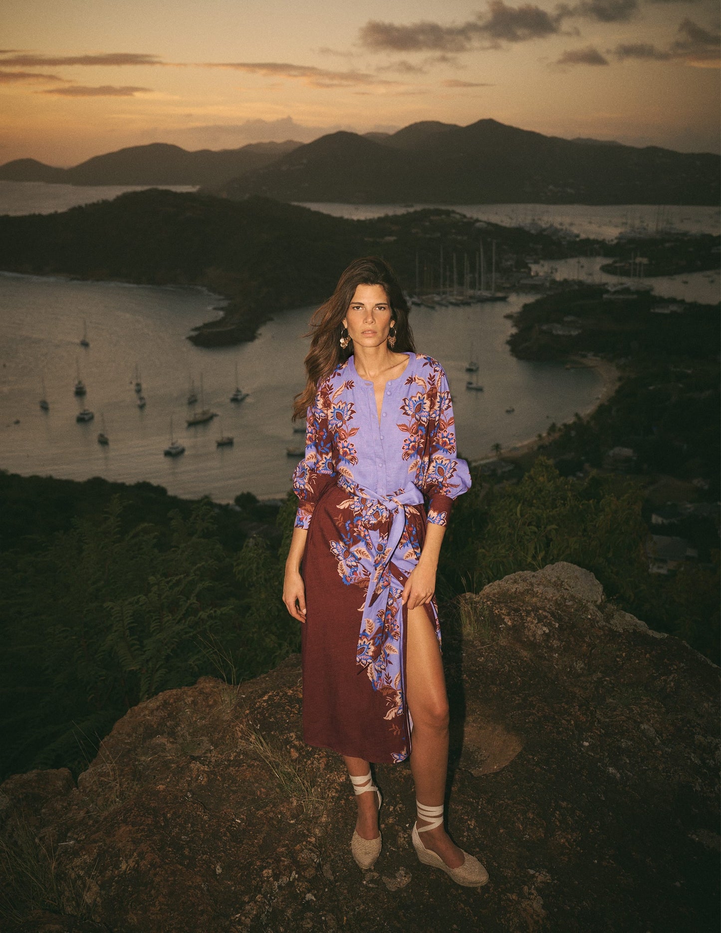 Blouson Sleeve Occasion Dress-Multi Super Bloom