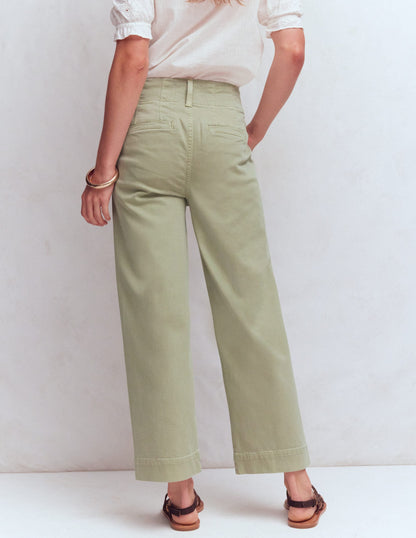 Primrose Cropped Pants-Soft Green