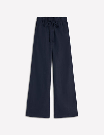 Islington Linen Pants-Navy