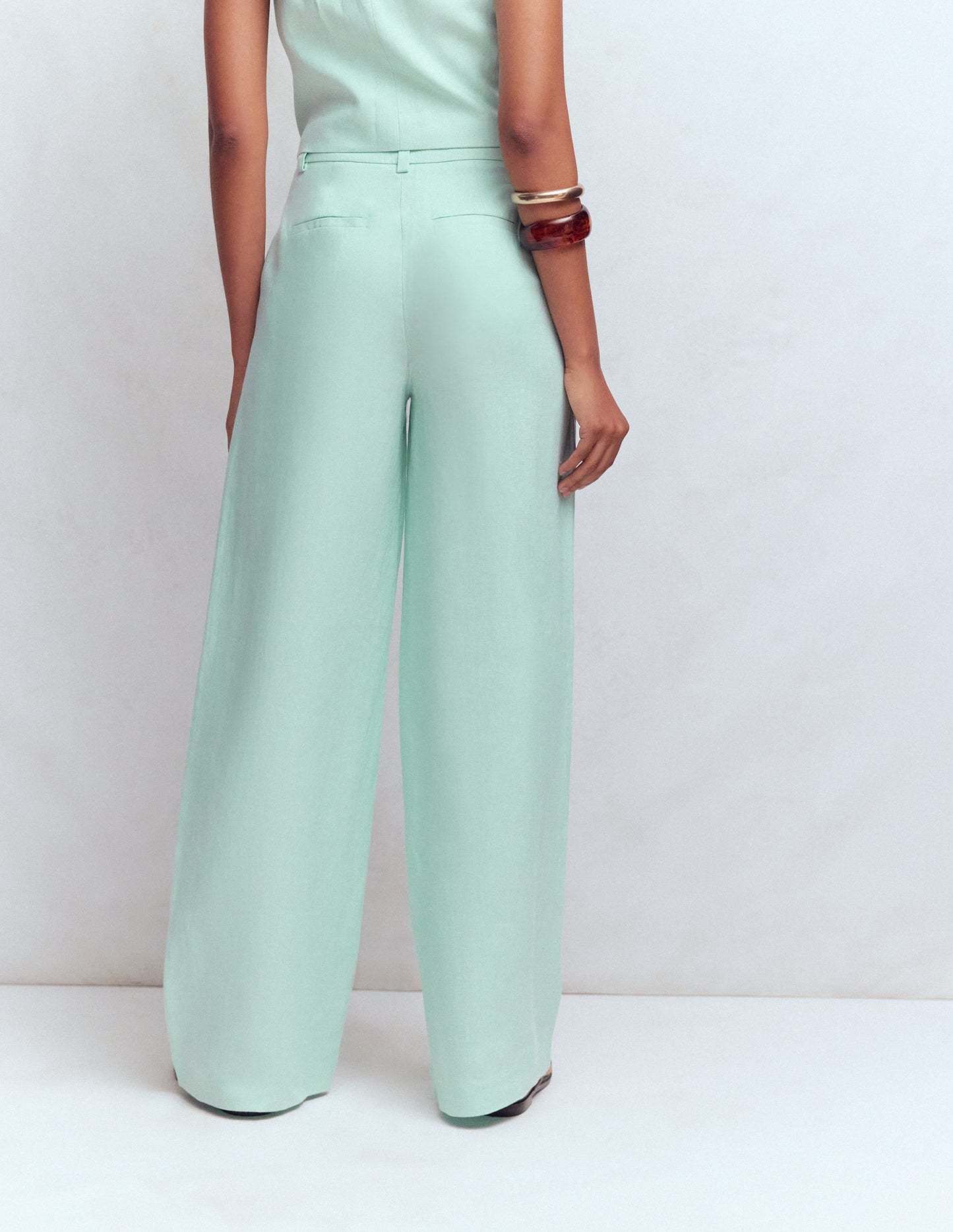 Belgravia Linen Pants-Spearmint