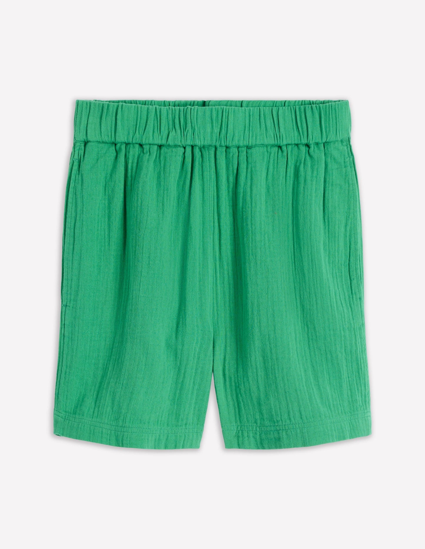 Pull On Double Cloth Shorts-Shamrock Green