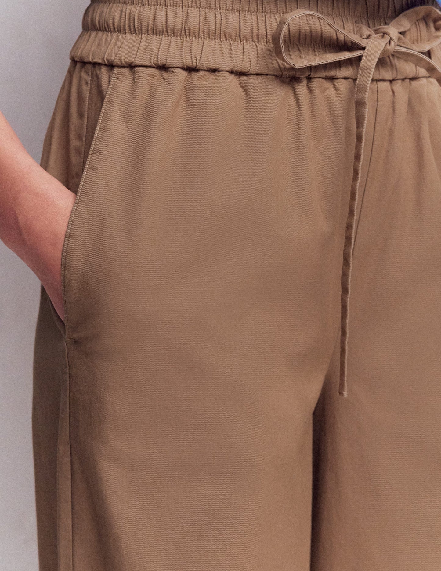 Greenwich Tie Waist Pants-Cappuccino