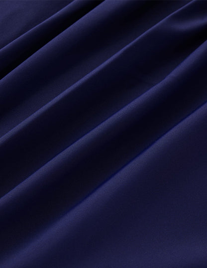 Kythira Ruched Bikini Bottoms-Navy