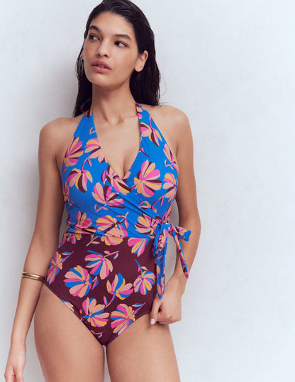 Tilos Tie Side Swimsuit-Multi, Daisy Cascade
