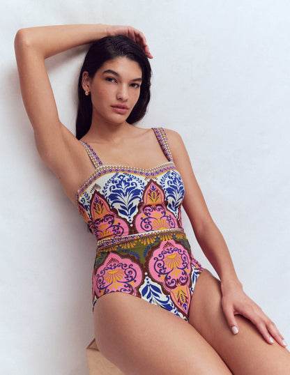 Clean Sweetheart Swimsuit-Multi, Ornamental Garden