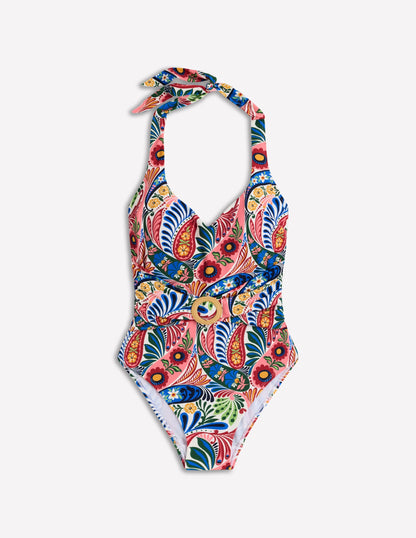 Sorrento Hoop Sash Swimsuit-Multi, Enchanted Paisley