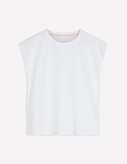 Louisa Slub T-Shirt-White