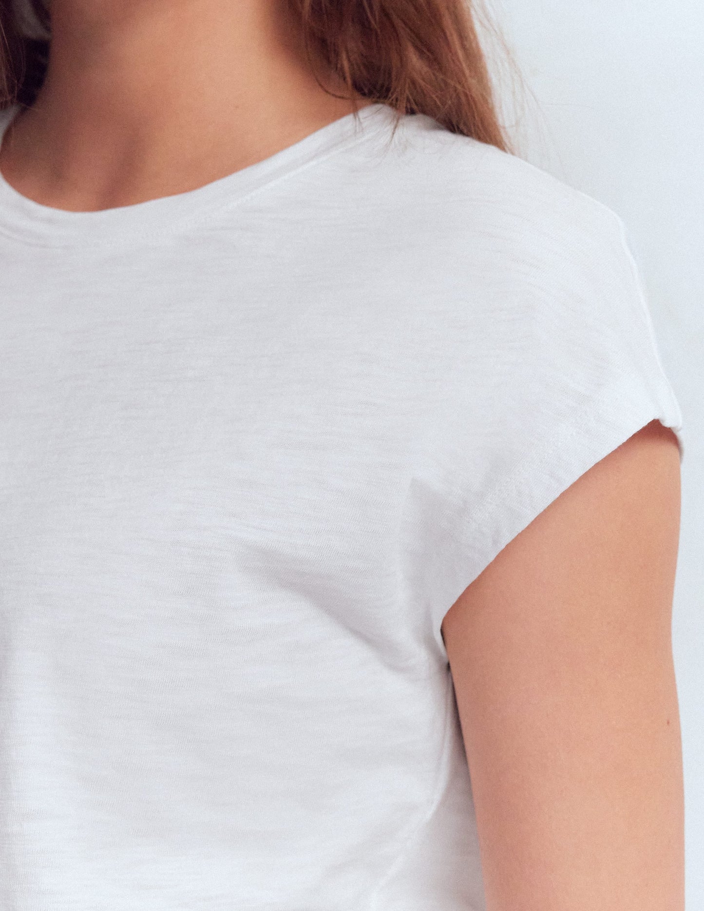 Louisa Slub T-Shirt-White