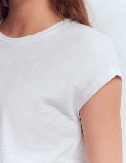 Louisa Slub T-Shirt-White