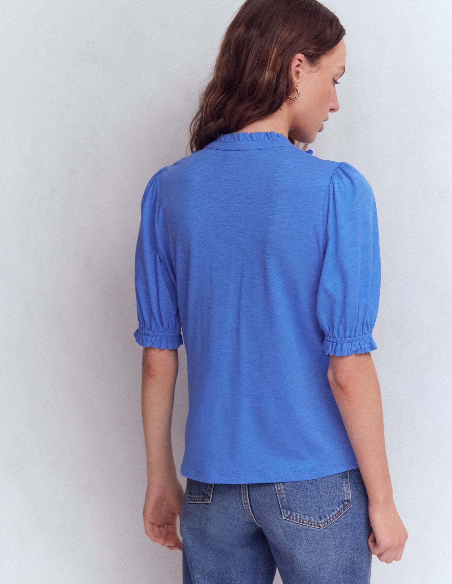 Eda Ruffle Front Shirt-Regatta