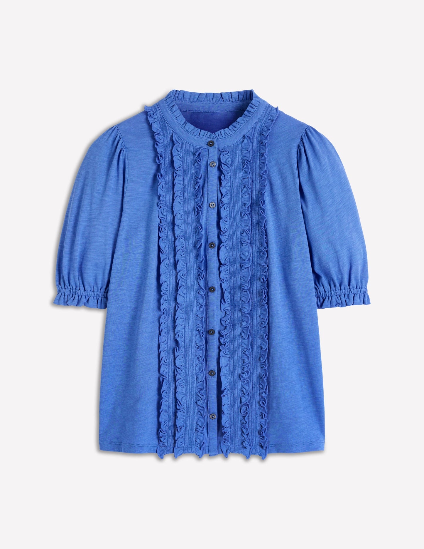 Eda Ruffle Front Shirt-Regatta