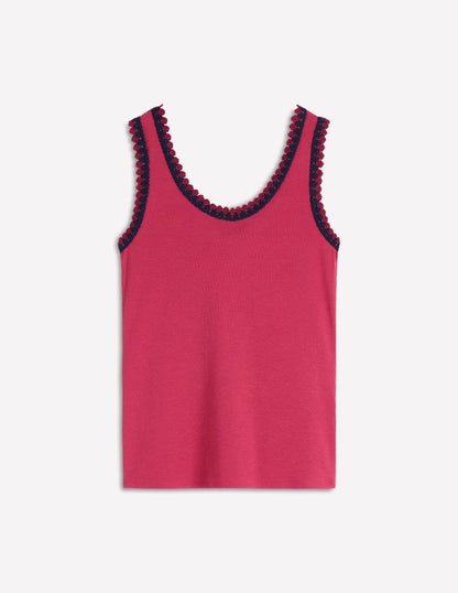 Maddie Trim Detail Vest-Terracotta Red