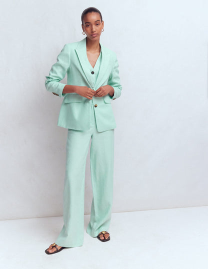 Stamford Linen Blazer-Spearmint