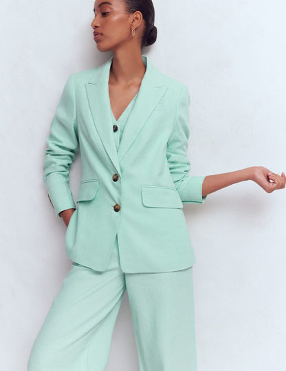 Stamford Linen Blazer-Spearmint