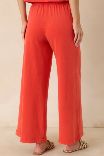 Z Supply Scout Poppy Red Cotton Jersey Pants