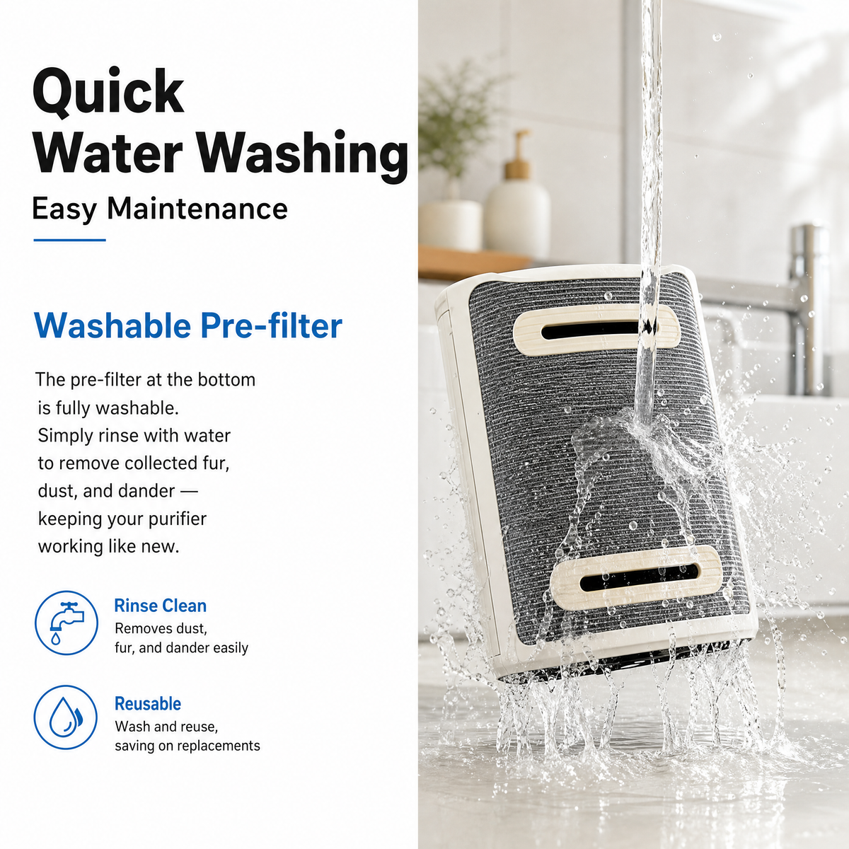 Smart Air Purifier for Pets – HEPA Filtration, Pet Hair & Odor Control, 2,200 Sq. Ft. Coverage, Quiet Operation & Built-In Cat Scratcher