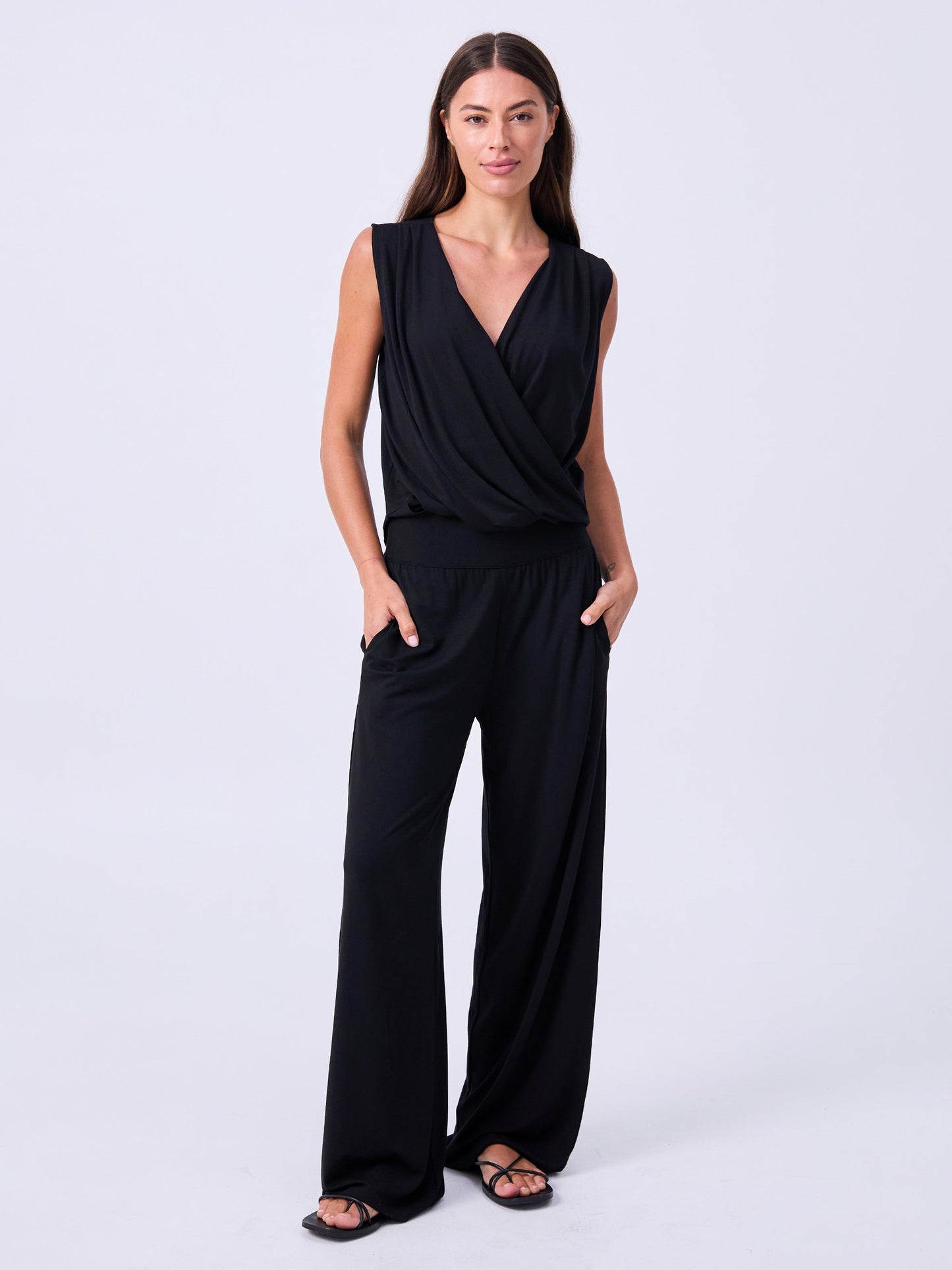 Athena Drape Top - Black