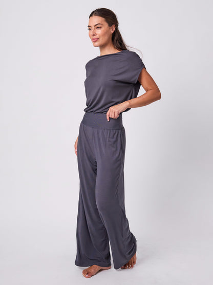 Nomad Modal Wide Leg Pant - Charcoal