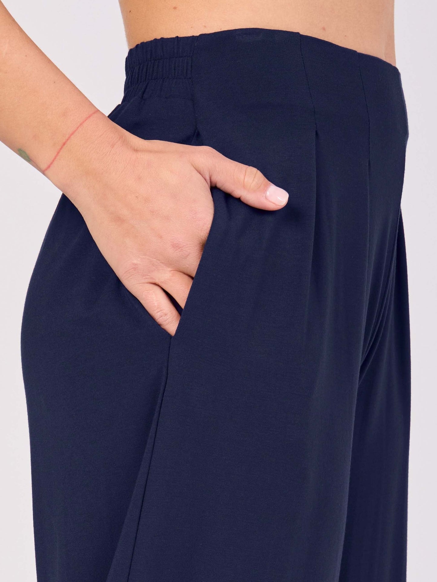 Emery Wide Leg Pants - Navy