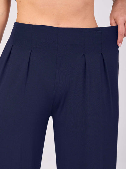 Emery Wide Leg Pants - Navy