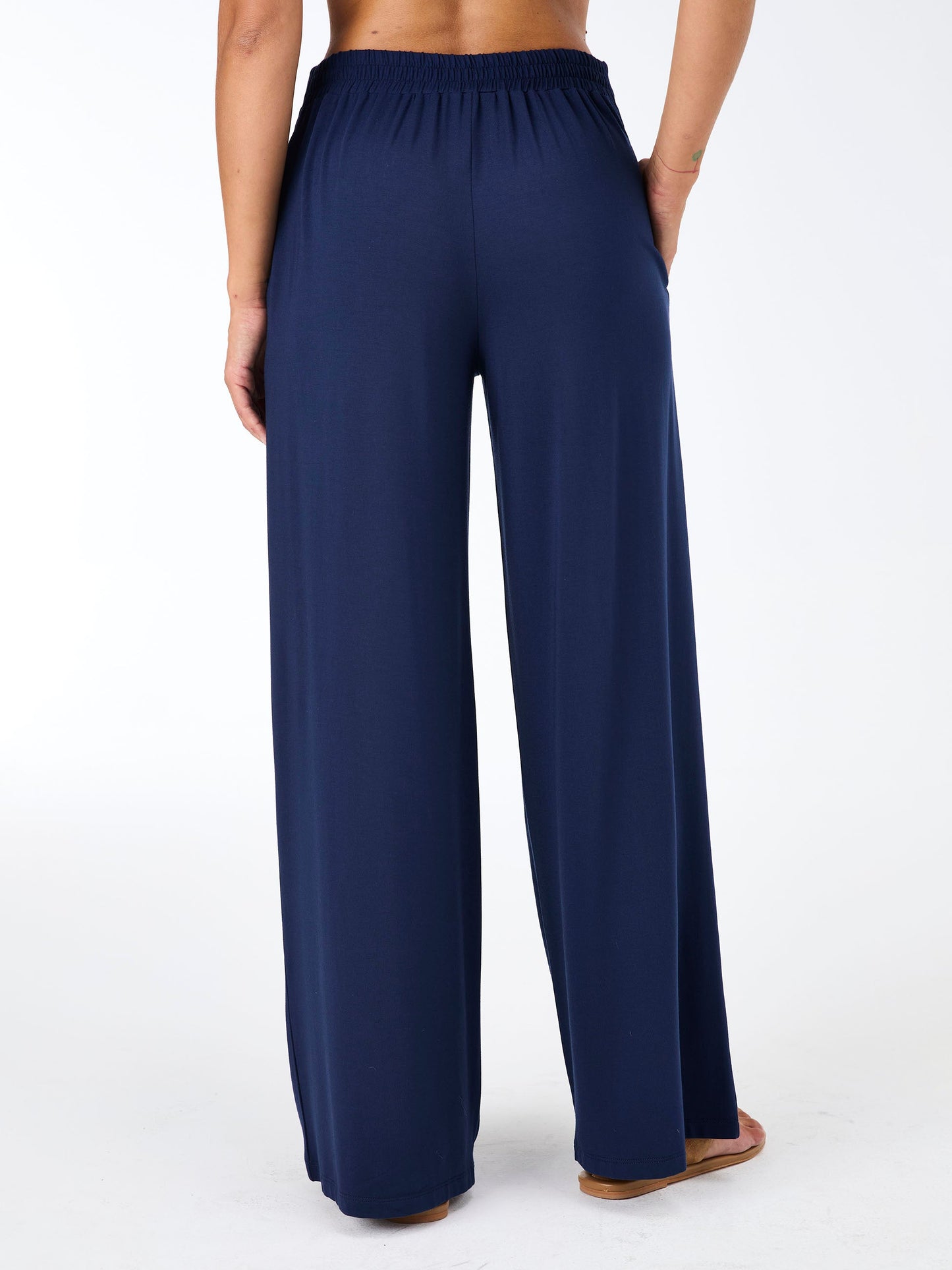 Emery Wide Leg Pants - Navy