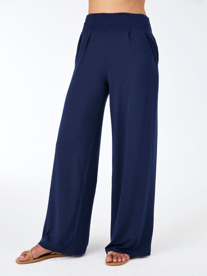 Emery Wide Leg Pants - Navy