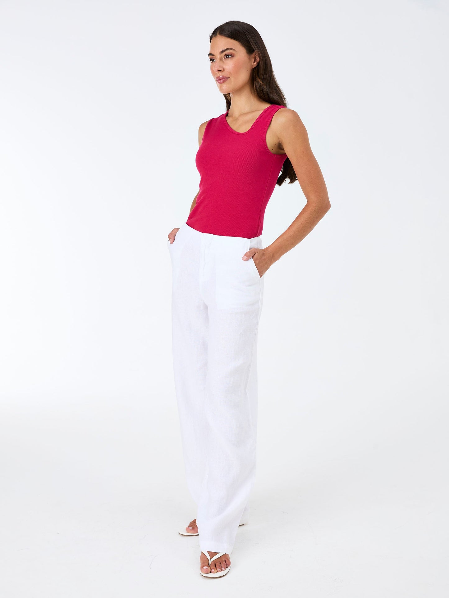 Riva Rib Tank - Cerise