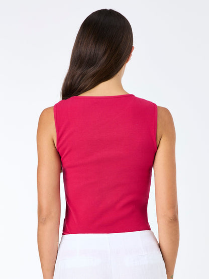 Riva Rib Tank - Cerise